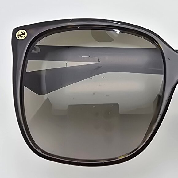 Gucci GG0022S 003 Dark Havana Frame Grey Gradient Lens Square Sunglasses w/ Case - Picture 15 of 16